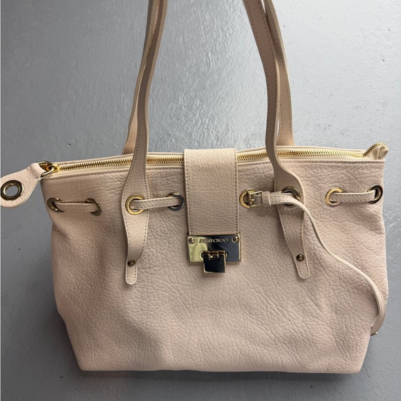 Jimmy Choo Rhea Leather Tote Shoulder Bag